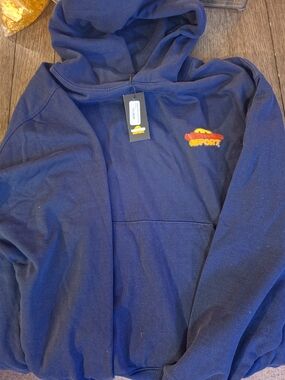 Weather Report Navy Hoodie Size Medium NWT